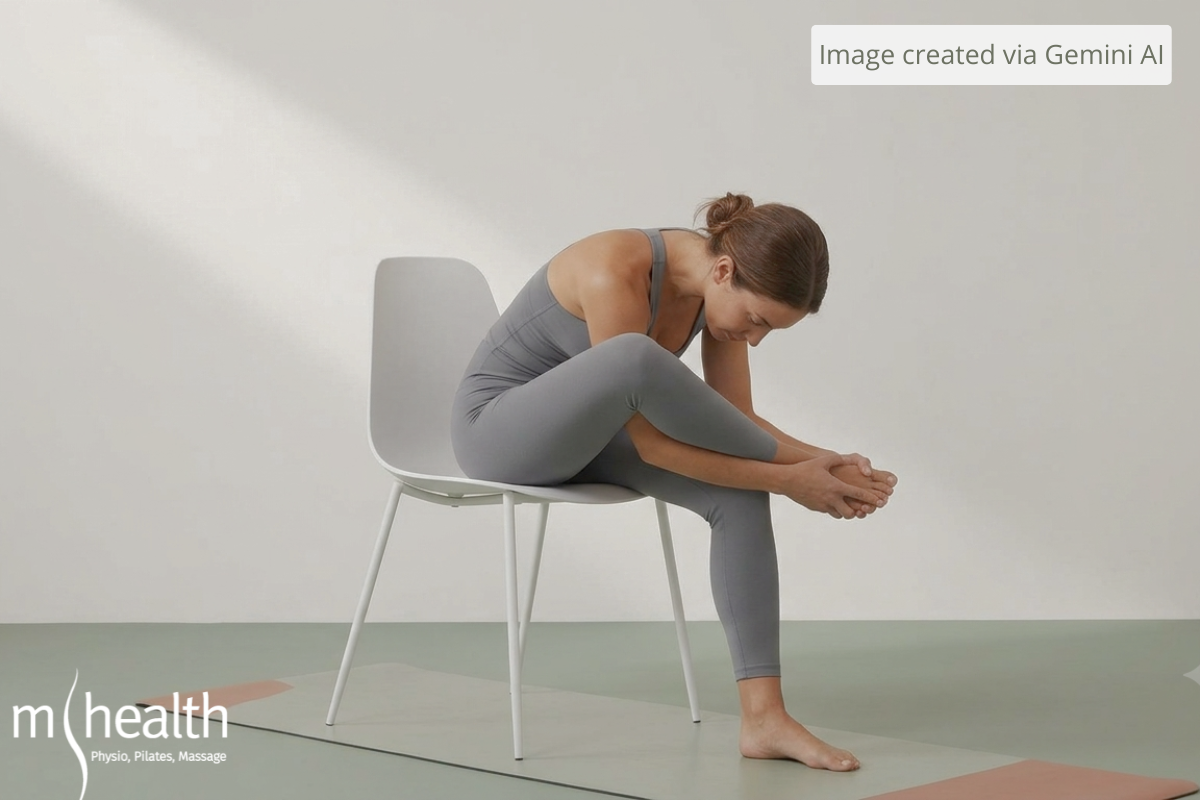 Seated Pigeon Stretch for Hip Pain | mHealth Mentone
