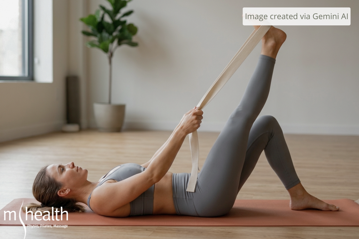 Supine Stretch with a Strap for Hip Pain | mHealth Mentone
